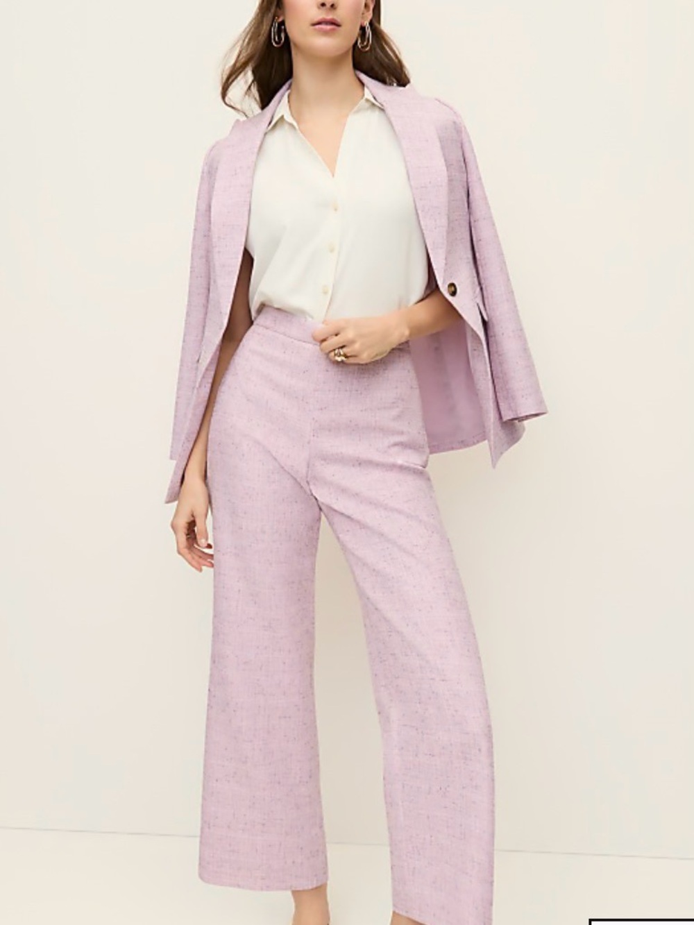 Ann Taylor Pastel Lilac Wide-Leg Pants